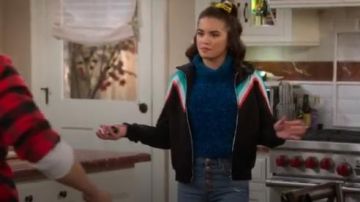 Rainbow stripe zip track jacket worn by Alexa Mendoza (Paris Berelc) in Alexa & Katie Season 3 Episode 4