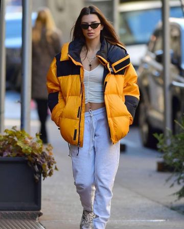 The North Face Gore Dryloft Jacket worn by Emily Ratajkowski New York City January 2, 2020