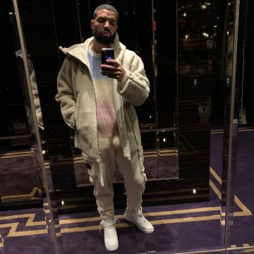 Stone Island Fleece Cargo Pant Logo worn by Drake