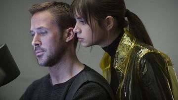 Blade Runner 2049 looks: Ana de Armas wears a yellow sheer rain jacket for her role as Joi