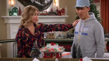 Navy Blouse worn by Jennifer Cooper (Jolie Jenkins) in Alexa & Katie Season 3 Episode 5