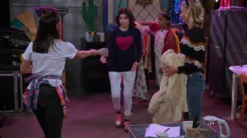 Navy Sweater worn by Hannah (Merit Leighton) in Alexa & Katie Season 3 Episode 6