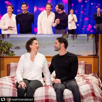 Le sweatshirt noir AllSaints porté par Tom Ellis sur son compte Instagram @officialtomellis