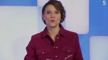 La camisa de terciopelo soulsister de Mélanie Taravant en C à dire el 06.01.2020
