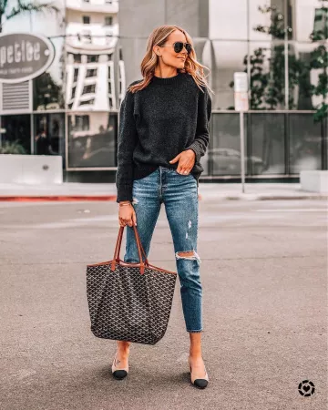 Bolso Black Gold de Amy Jackson en la cuenta de Instagram @fashion_jackson