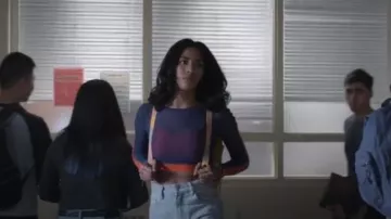 Blue Cropped Top worn by Addy Hanlon (Herizen Guardiola) in Dare Me Season 1 Episode 2