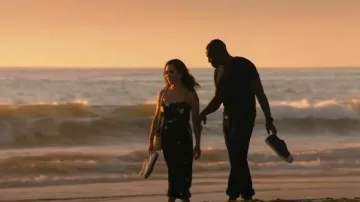 Vestido estampado negro usado por Emily Lopez (Jessica Camacho) en All Rise Temporada 1 Episodio 12