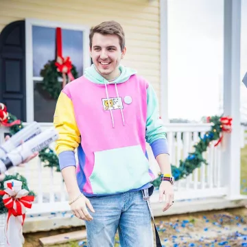 Teddy Fesh Color Block hoodie sweatshirt worn by Chris The Meme God on his Instagram account @chris_thememegodon