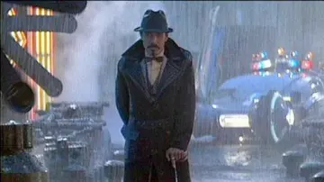 Black Leather Trench Coat of Gaff (Edward James Olmos) in Blade Runner 2049