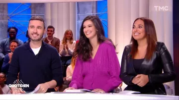 Le gilet violet de Lilia Hassaine dans Quotidien du 07/01/2020