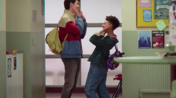 Green checked shirt jacket of Ola Nyman (Patricia Allison) in Sex Education (Season 2)