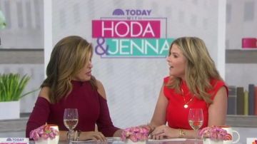 Black Halo Red Cold-Shoulder Dress worn by Hoda Kotb on Today  January 7, 2020