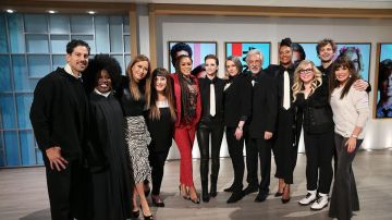 Zadig&Voltaire Red Slim-fit Trousers worn by Eve on The Talk January 8, 2020