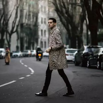 Saint laurent Black & White Loafers of G-Eazy on the Instagram account @g_eazy