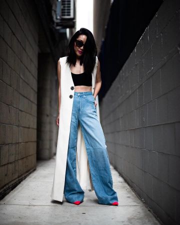 Long Slits Vest of Nina Hu on the Instagram account @citizensrunway