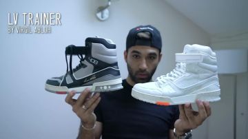 The pair of sneakers Louis vuitton of Anil B-Anil Brancaleonie in the video ALL MY SNEAKERS (Nike, Off White, Dior...) 