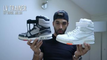 The pair of Louis vuitton of Anil B-Anil Brancaleonie in the video ALL MY SNEAKERS (Nike, Off White, Dior...) 