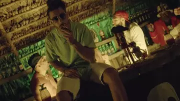 Le short beige porté par N.O.S dans PNL - Blanka [Clip Officiel]
