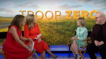 Karen Millen Red A-line Dress worn by Hoda Kotb in Today January 8, 2020