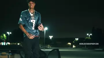 Nike Philadelphia Eagles Game Football Jersey worn by Blueface in his Next Big Thing music video (WSHH Exclusive)