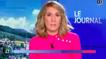 The sweater fuchsia long sleeves 5 buttons of Caroline Delage in William at noon the 13.01.2020