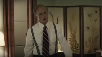 Navy stripes ties worn by Fred Schlafly (John Slattery) as seen in Mrs. America (Season 1)
