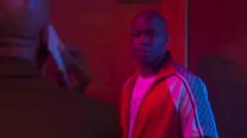 Gucci Cruise Monogram Bi-color Track Jackets worn by Darrell (Kevin Daniels) as seen in AJ and the Queen (S01E07)