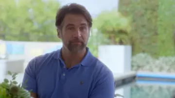 Ralph Lauren blue polo shirt worn by Chad Beagle (Robb Derringer) as seen in AJ and the Queen (S01E09)