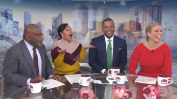 Ba&sh Col­or­block Ribbed Sweater worn by Sheinelle Jones on Today January 10, 2020