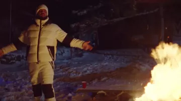 Moncler Grenoble Polar Fleece Down Hooded Jacket worn by Drake in his War music video