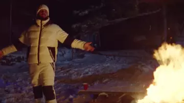 Moncler Grenoble Polaire Down Veste à Capuchon porté par Drake dans sa Guerre la musique de la vidéo