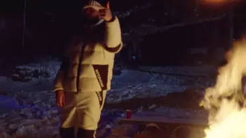 Moncler Grenoble Haute performance pantalon de ski Blanc porté par Drake dans sa Guerre la musique de la vidéo