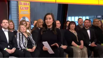 Ted Baker Pull Noir porté par Eva Pèlerin dans Good Morning America le 13 janvier 2020