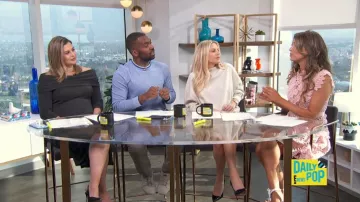 Isabel Marant Etoile pull Gris porté par Morgan Stewart sur E! News 13 Janvier 2020