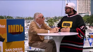 San Diego Comic Con Party Promo IMDB Hockey Jersey usado por Silent Bob (Kevin Smith) como se ve en Jay y Silent Bob Reboot