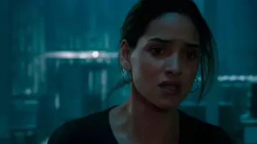 Hoop earrings worn by Martine Bancroft (Adria Arjona) in Morbius movie outfits