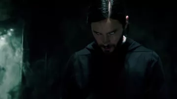 Black hoodie costume cosplay worn by Dr. Michael Morbius (Jared Leto) as seen in Morbius