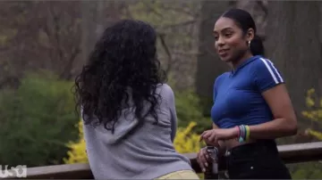 Topshop Black Jamie Side Buckle High Waist Skinny Jeans worn by RiRi Curtis (Taveeta Szymanowicz) in Dare Me Season 1 Episode 3