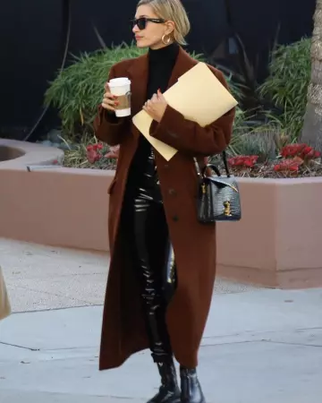 Celine Edge Sunglasses worn by Hailey Baldwin Santa Monica January 14, 2020