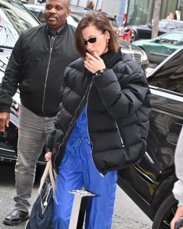Lili Claspe Mia Hoops Earrings worn by Bella Hadid Paris January 14, 2020