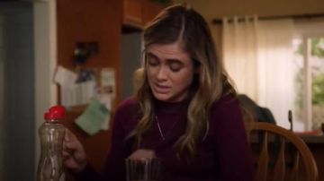 Burgundy Crew Neck Sweater worn by Michaela Stone (Melissa Roxburgh) in Manifest Season 2 Episode 2