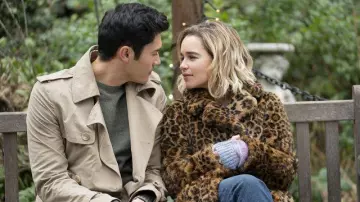 Leopard Print Coat of Kate (Emilia Clarke) in Last Christmas