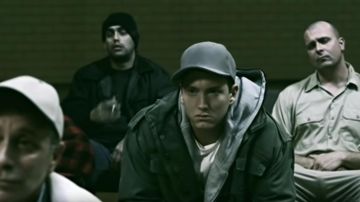 Grey cap of Eminem in Eminem - When I'm Gone (Official Music Video)