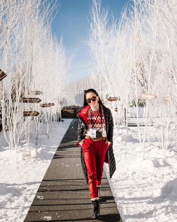 Puffer Coat of Hallie Swanson on the Instagram account @halliedaily