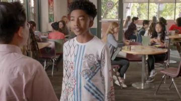 White Cotton Shirt worn by Jack Johnson (Miles Brown) in black-ish Season 6 Episode 12