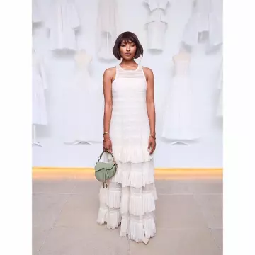 Le sac Dior Saddle vert pâle de Kat Graham sur le compte Instagram de @katgraham