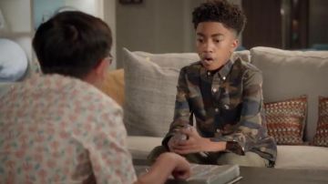 Camo But­ton Down Shirt worn by Jack Johnson (Miles Brown) in black-ish Season 6 Episode 12