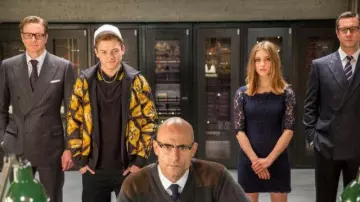 Blue Lace Dress of Roxy (Sophie Cookson) in Kingsman: The Secret Service