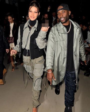 Jennifer Fisher Mini Thread Hoops in Silver worn by Bella Hadid Tatras Fw20/21 Show at Paris Fashion Week January 16, 2020