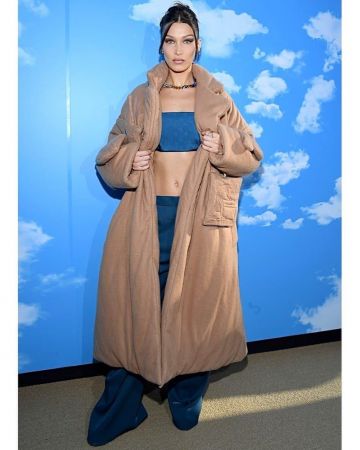 Jennifer Fisher Mini Thread Hoops in Silver worn by Bella Hadid Louis Vuitton Menswear Show January 16, 2020